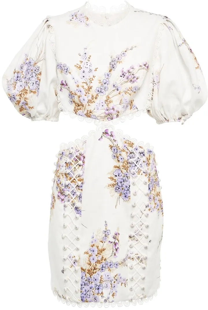 Jude floral linen minidress