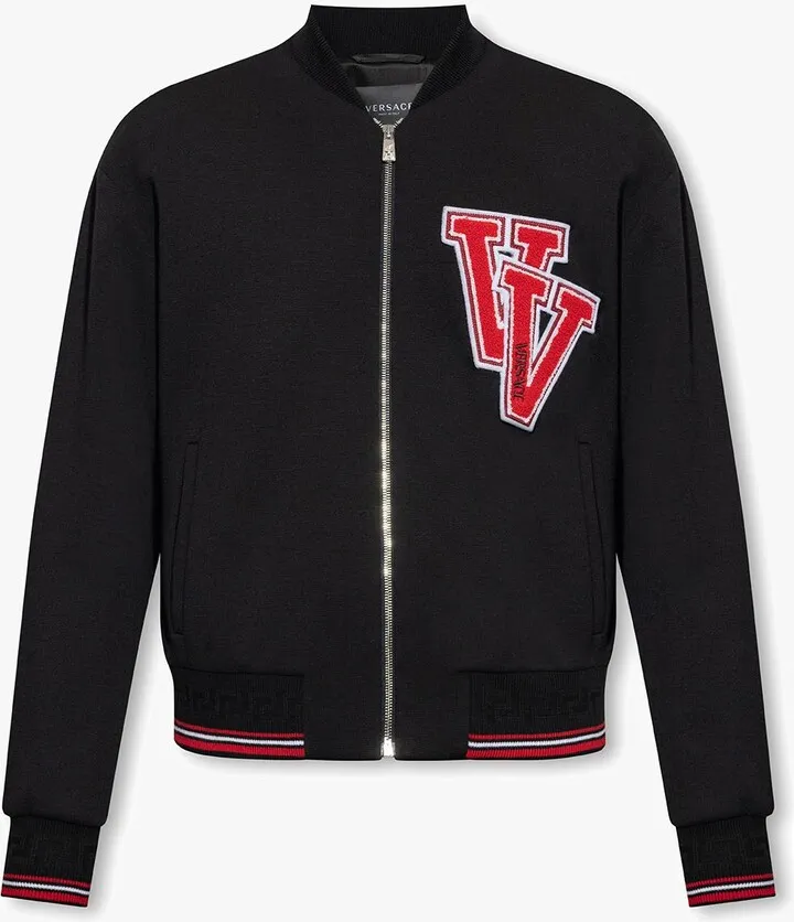 Patched Bomber Jacket
