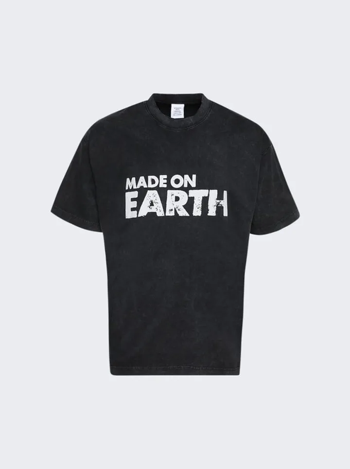 Made on Earth T-Shirt Faded Black