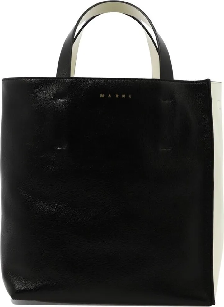Marni Two-Tone Logo Printed Tote Bag