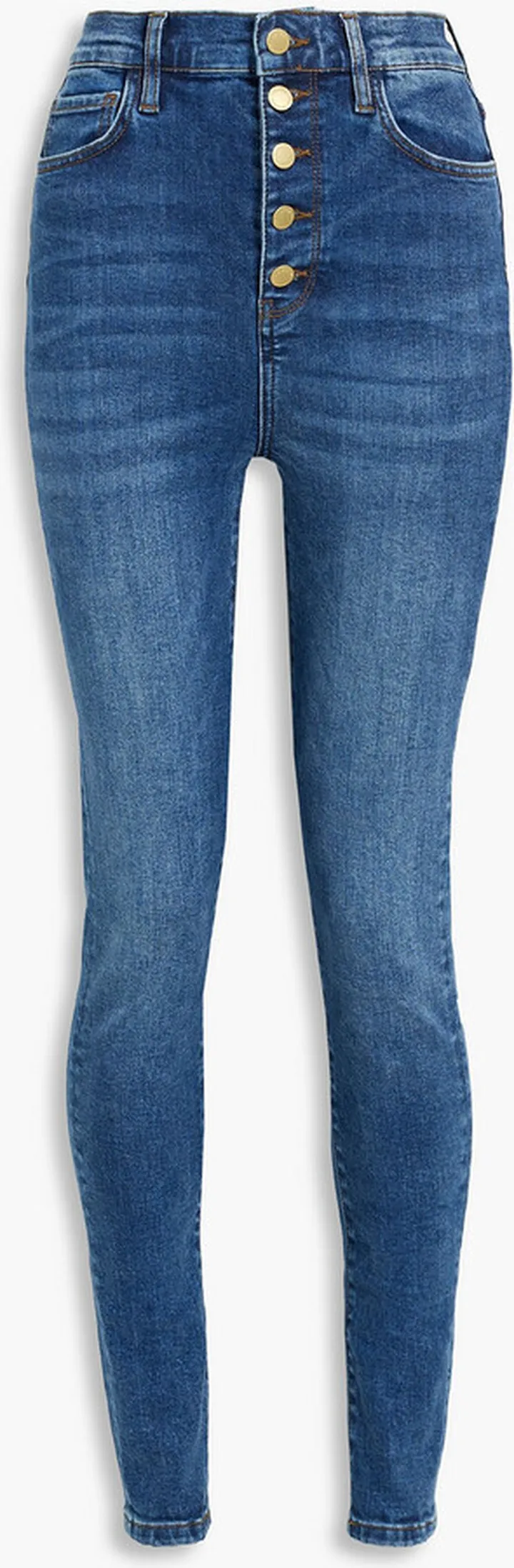 Faded high-rise skinny jeans