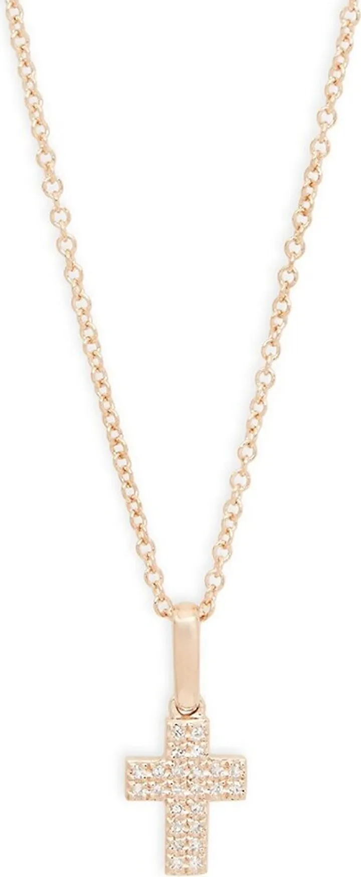 14K Rose Gold & Diamond Pendant Necklace