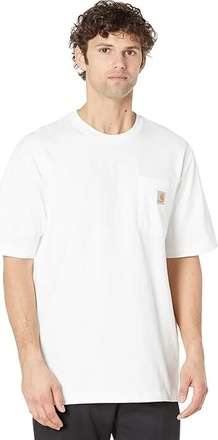 Carhartt Loose Fit Heavyweight Short Sleeve Pocket T-Shirt (White) Men's T Shirt
