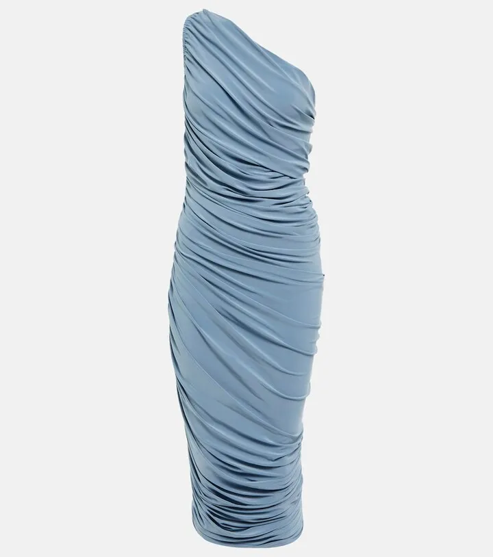 Diana one-shoulder jersey midi dress