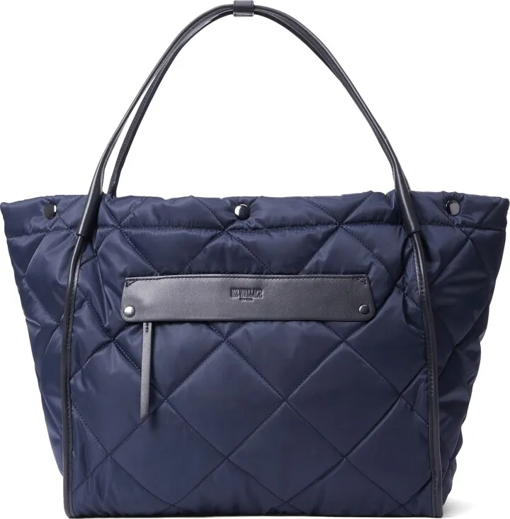 Large Madison Quilted Nylon Shopper Bag