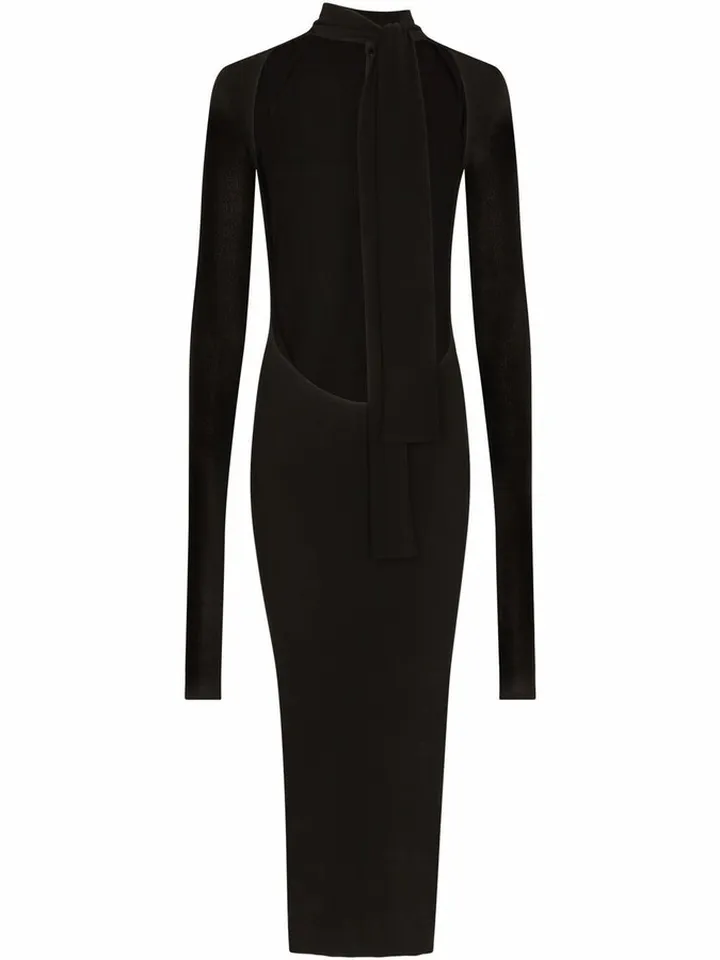 Cut-Out Detail Midi Dress