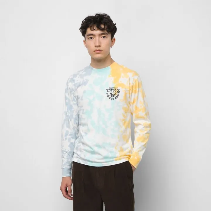 Think Happy Tie Dye Long Sleeve T-Shirt