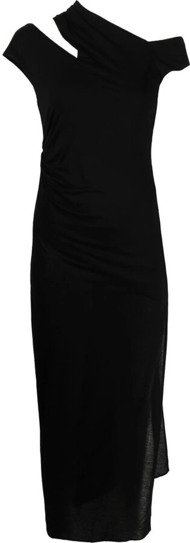Asymmetric Jersey Midi-Dress