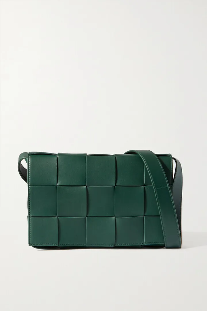 Bottega Veneta - Cassette Intrecciato Leather Shoulder Bag - Green