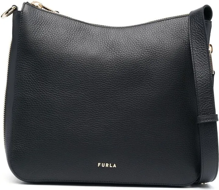 Grained Leather Shoulder Bag