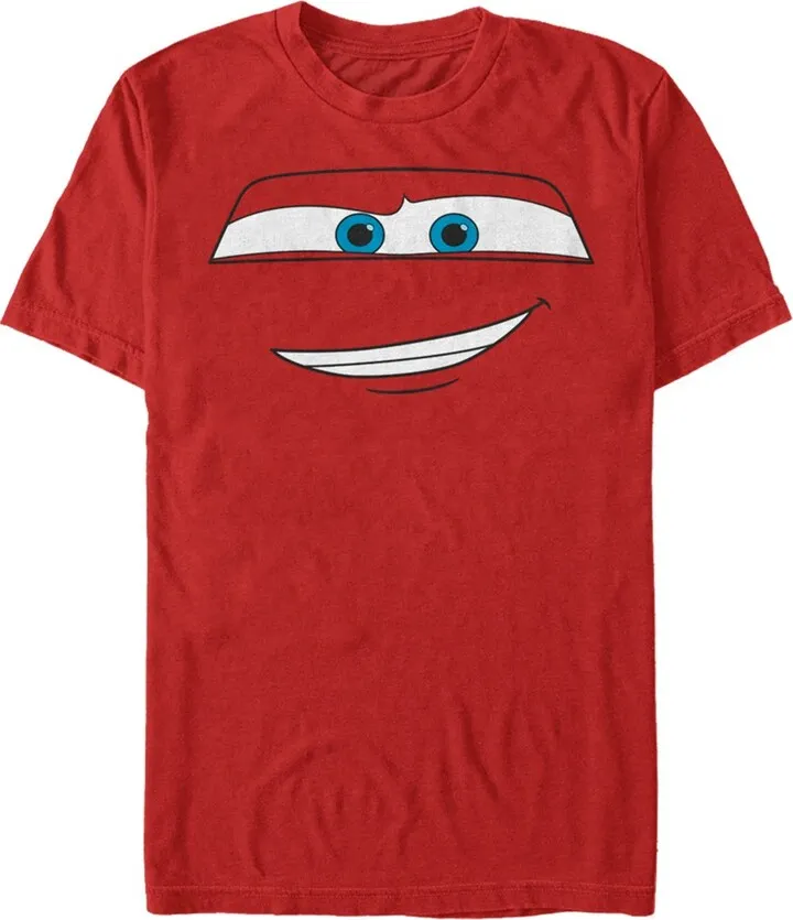 Men's Cars Lightning McQueen Big Face T-Shirt - Red - 3X Large