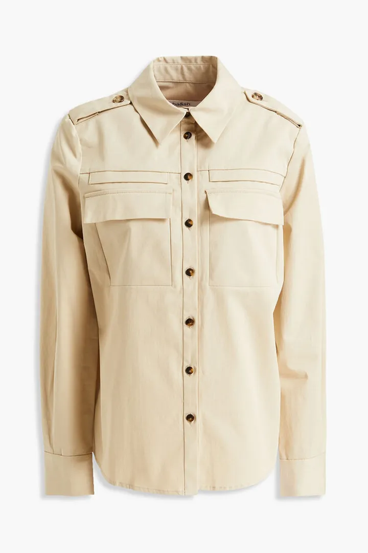 Oasis stretch-cotton twill shirt