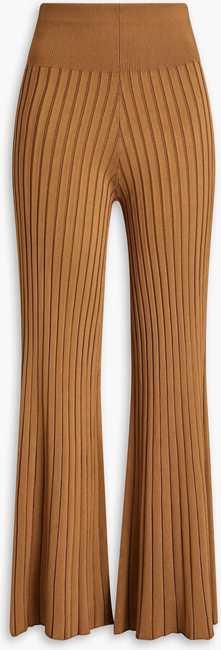 Astrid ribbed-knit flared pants