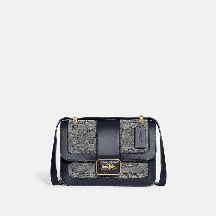 Alie Shoulder In Signature Jacquard With Snakeskin Detail
