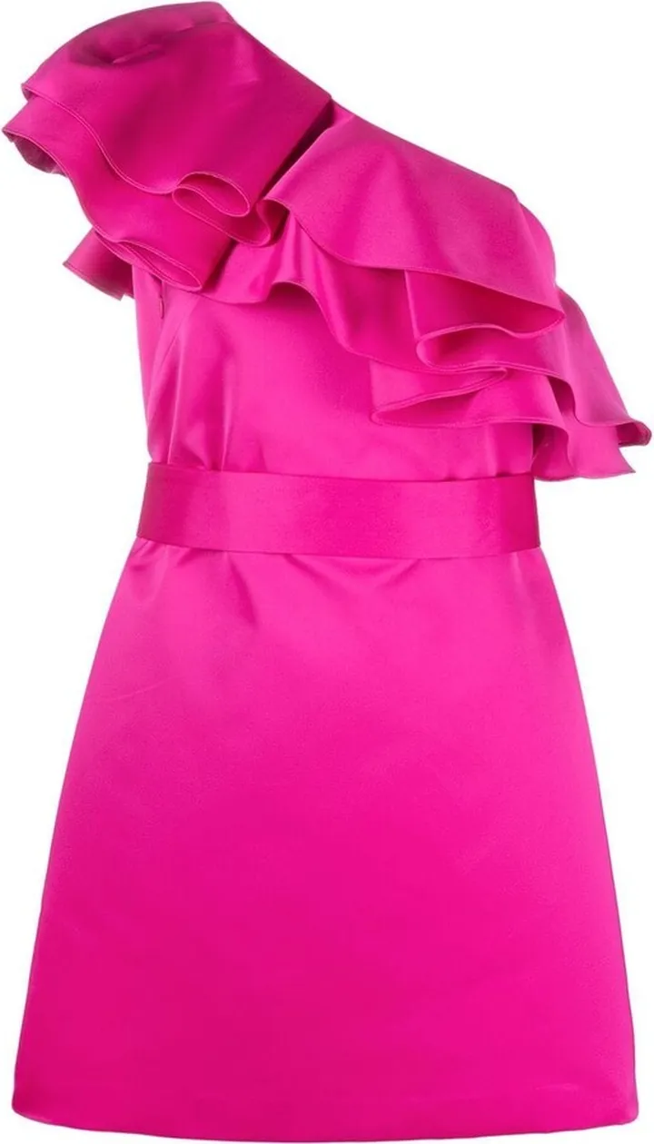 Ruffle Asymmetrical Strap Dress