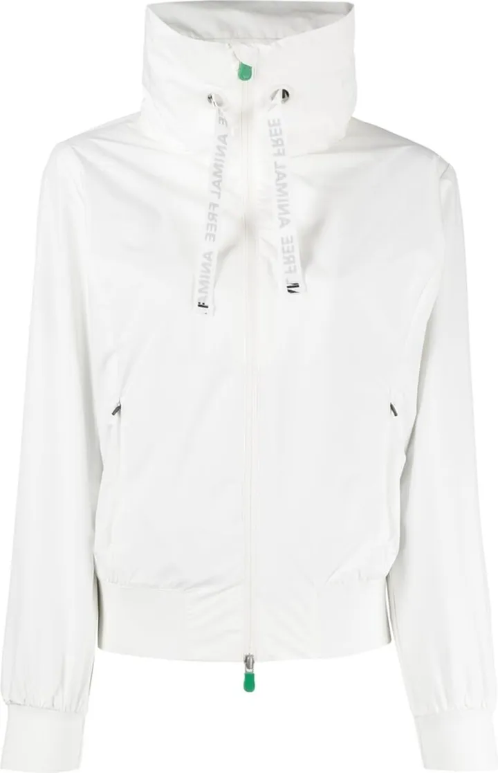 Logo-Patch Ribbed Jacket