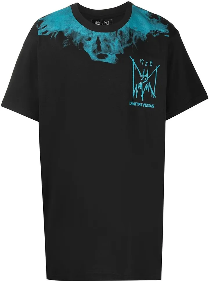 contrasting smoke print T-shirt