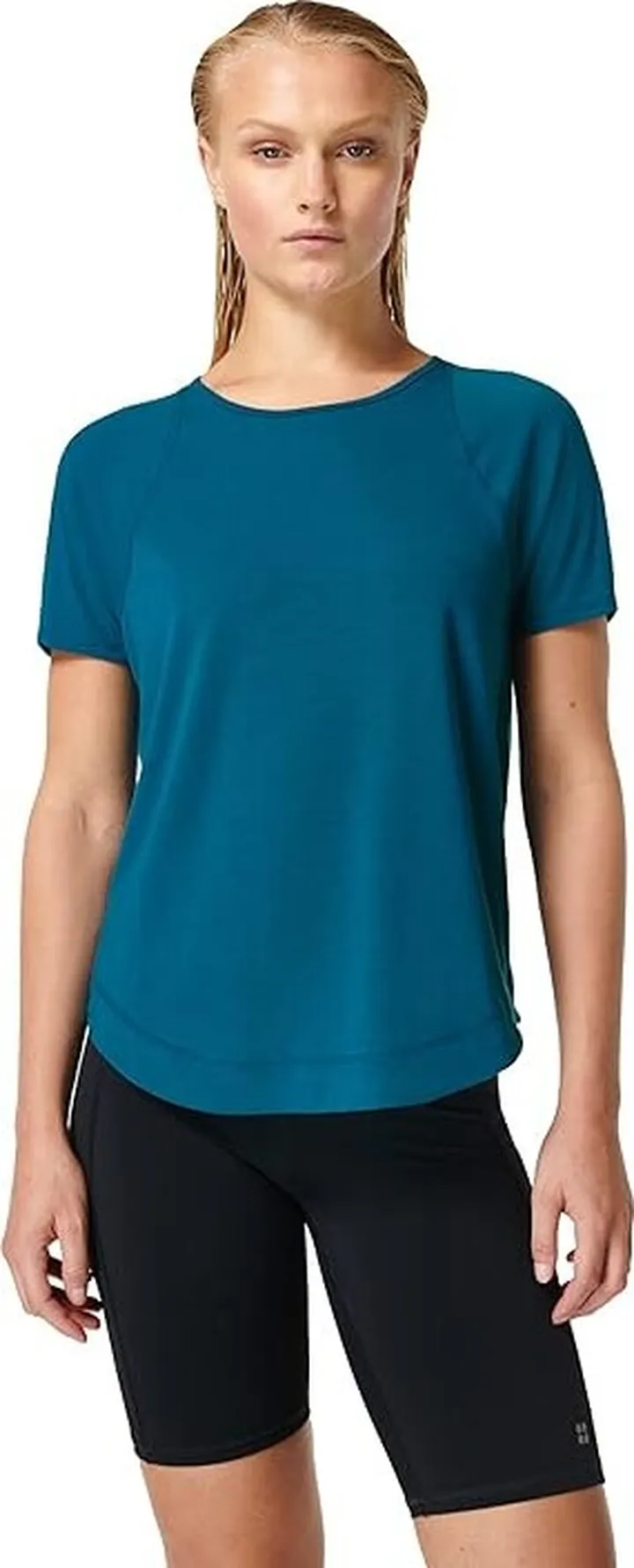 Sweaty Betty Breathe Easy Short Sleeve Top (Cascade Blue) Women's Clothing
