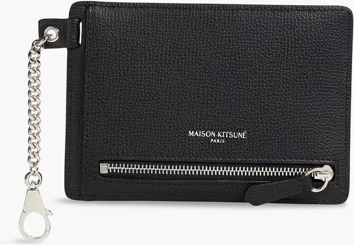 Pebbled-leather cardholder