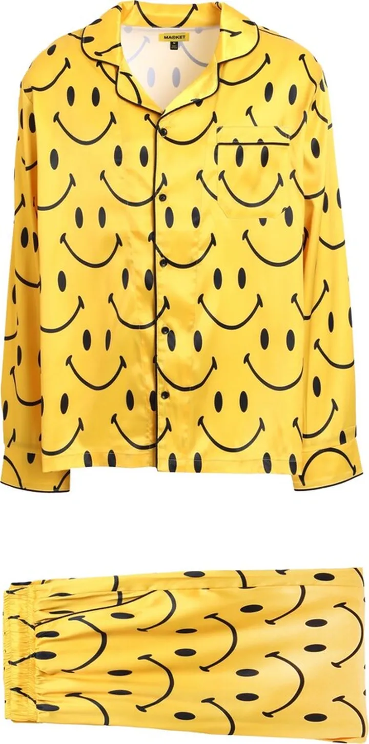 Smiley Pajama Set Sleepwear Yellow