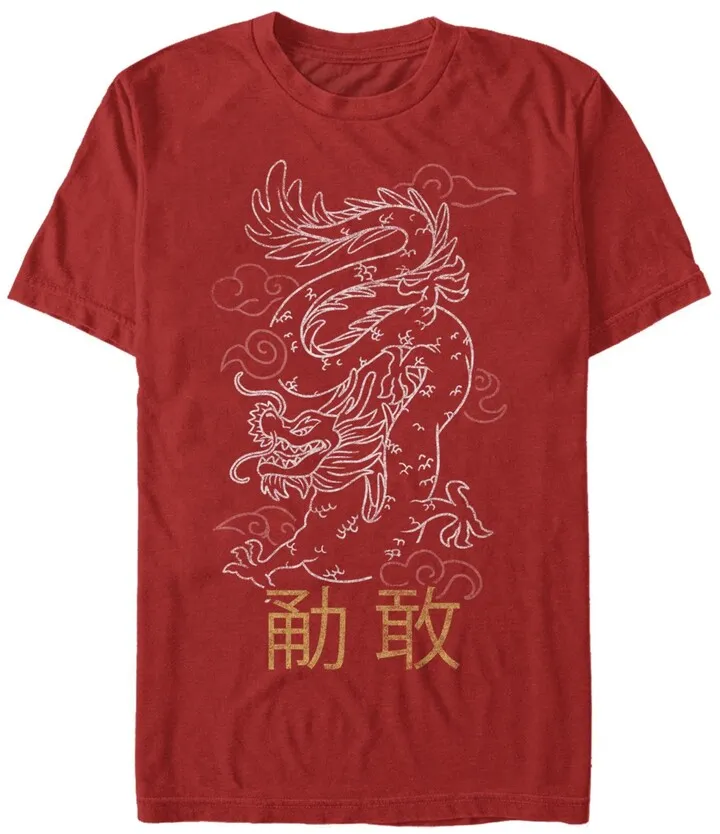 Fifth Sun Men's Stacked Dragon Short Sleeve Crew T-shirt