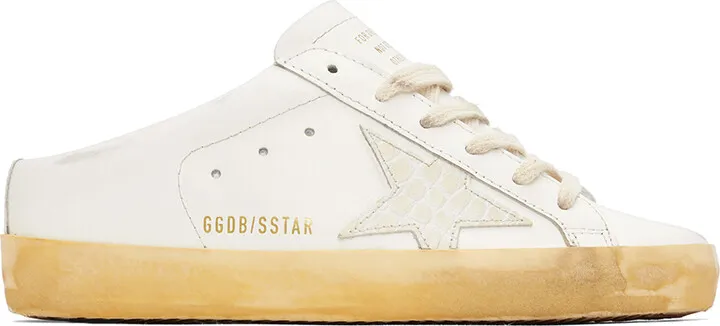 Golden Goose White Super-Star Sabot Sneakers