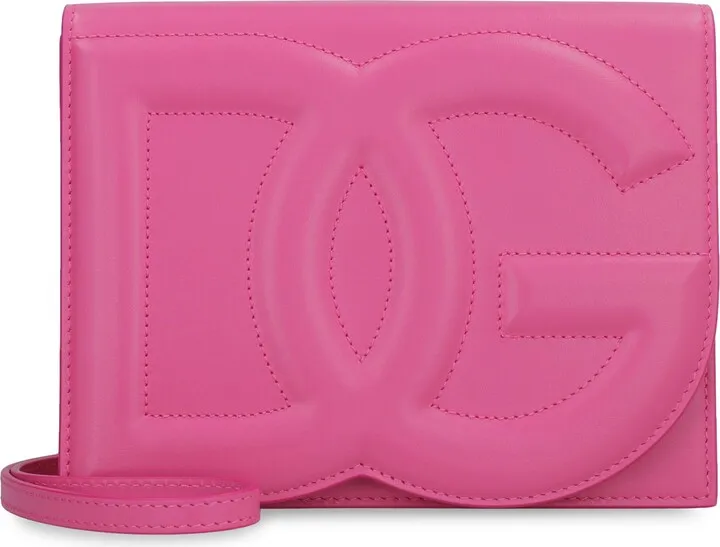 Dg Logo Leather Crossbody Bag