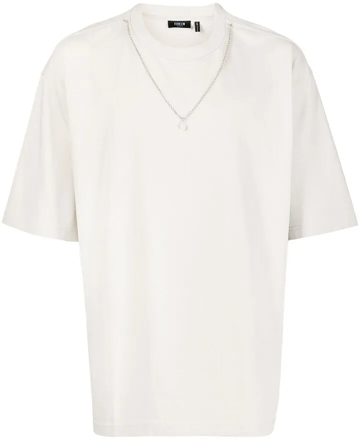 necklace-print T-shirt