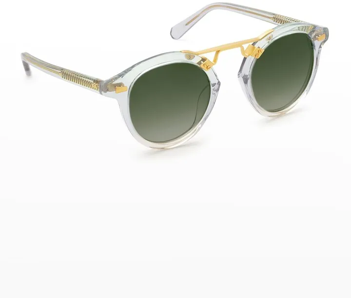 STL II Round Sunglasses with Metal Keyhole - Lagoon