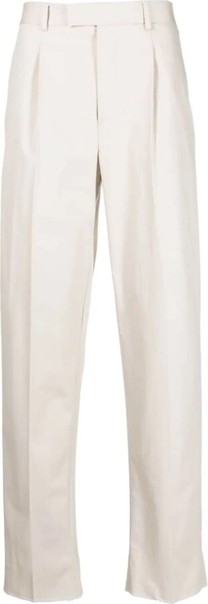 Wide-Leg Pleated Trousers