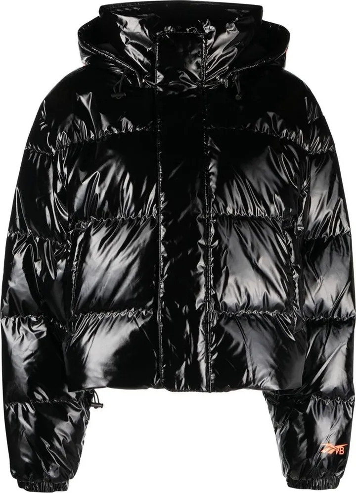 Logo-Print Hooded Puffer Jacket