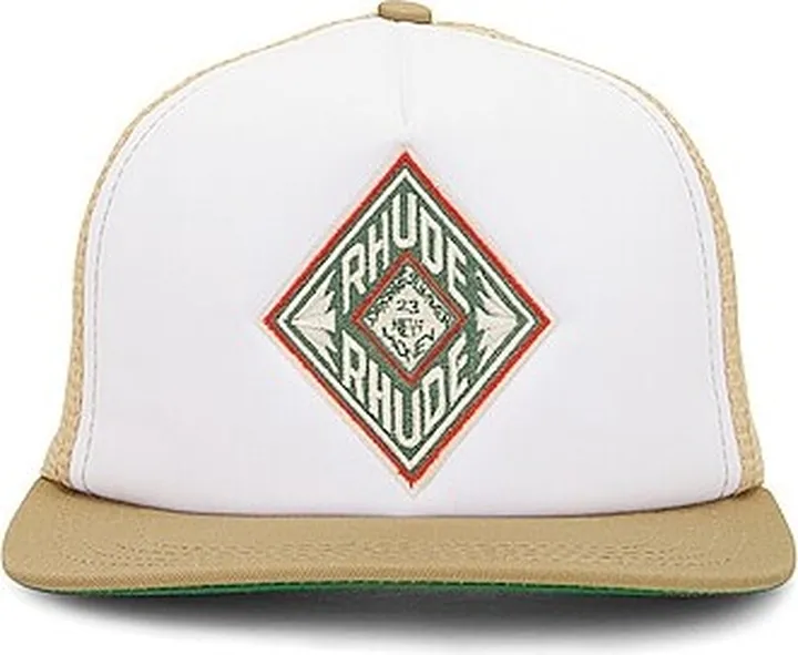 Rhude Diamond Trucker Hat in Tan