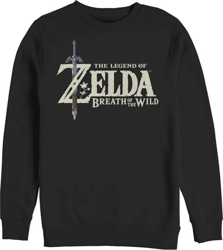 Men's Nintendo Zelda Breath of the Wild Logo Sweatshirt - Black - 2X Large