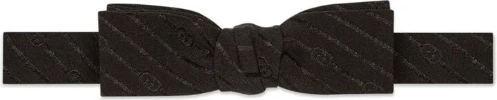 Interlocking G silk bow tie