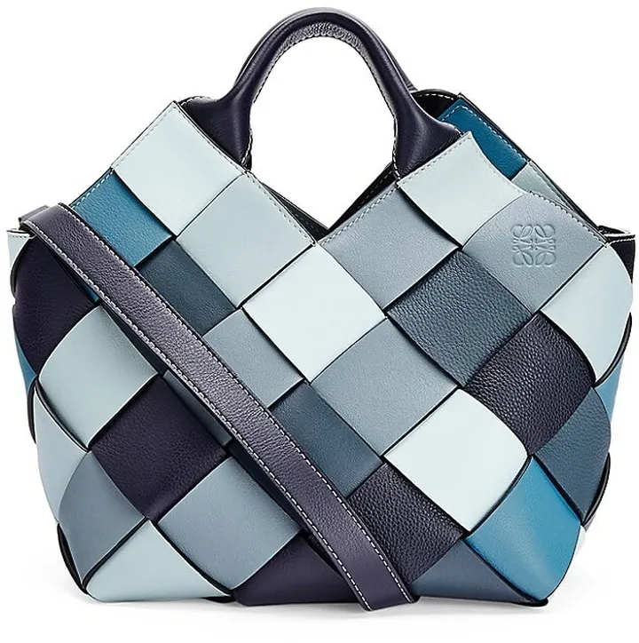 Small Woven Basket Surplus Leather Tote