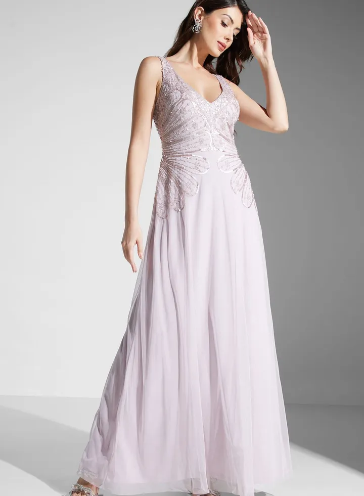 Sleeveless Embellished Dress