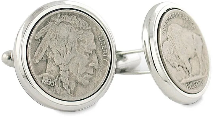 Buffalo Nickel Cuff Links