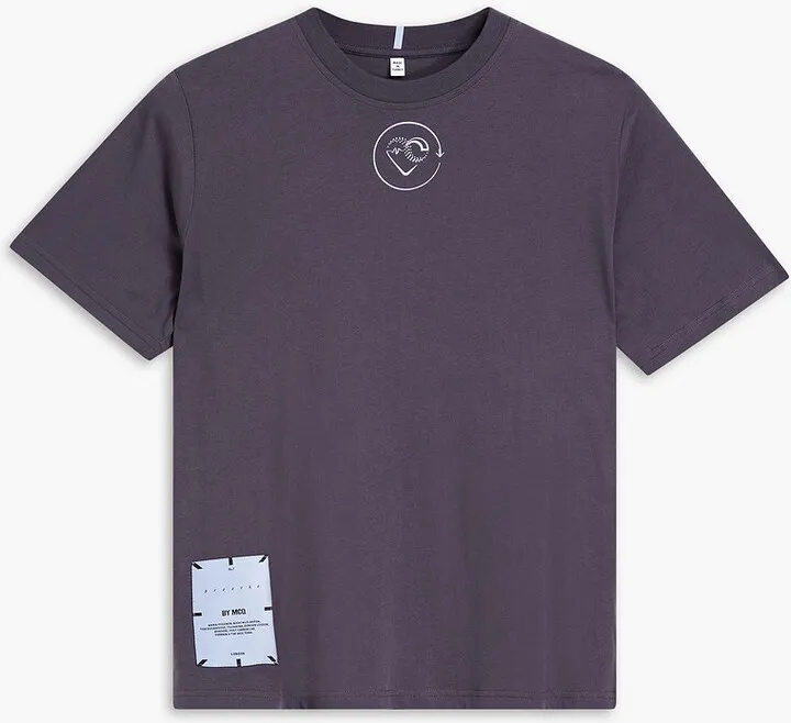 Appliquéd printed cotton-jersey T-shirt
