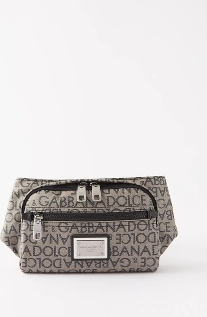 Logo-jacquard Canvas Cross-body Bag