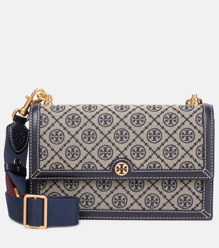T Monogram jacquard shoulder bag