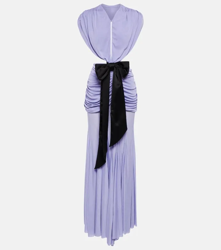 Cutout crepe jersey gown