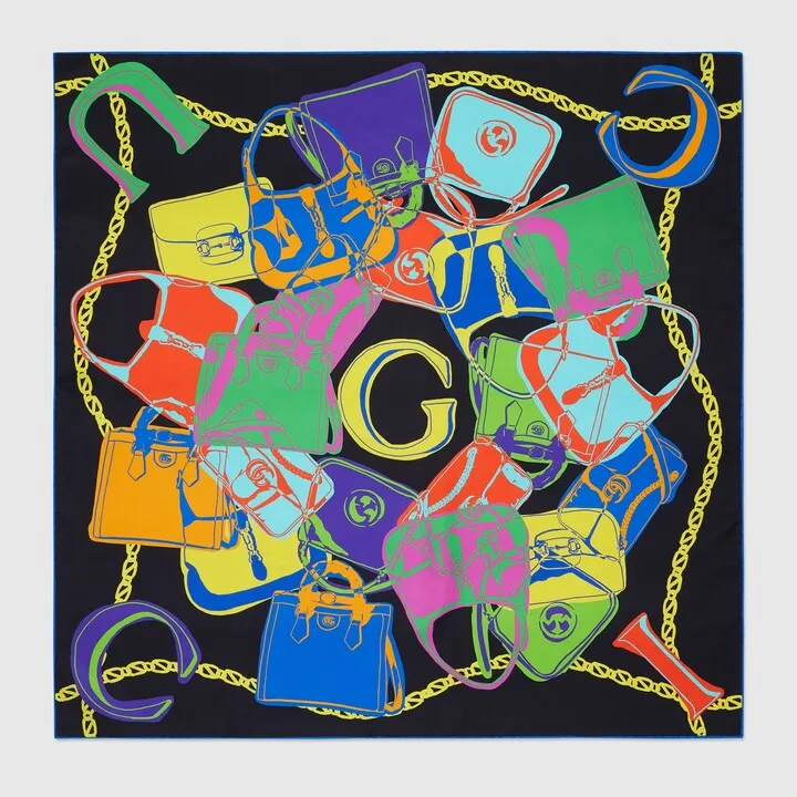 Gucci bag print twill carré