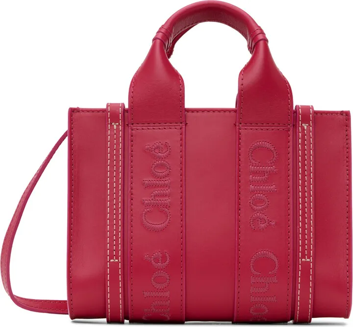 Chloé Pink Mini Woody Shoulder Bag