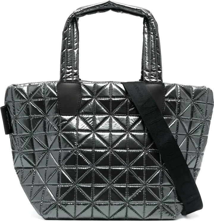 Metallic Quilted Tote Bag