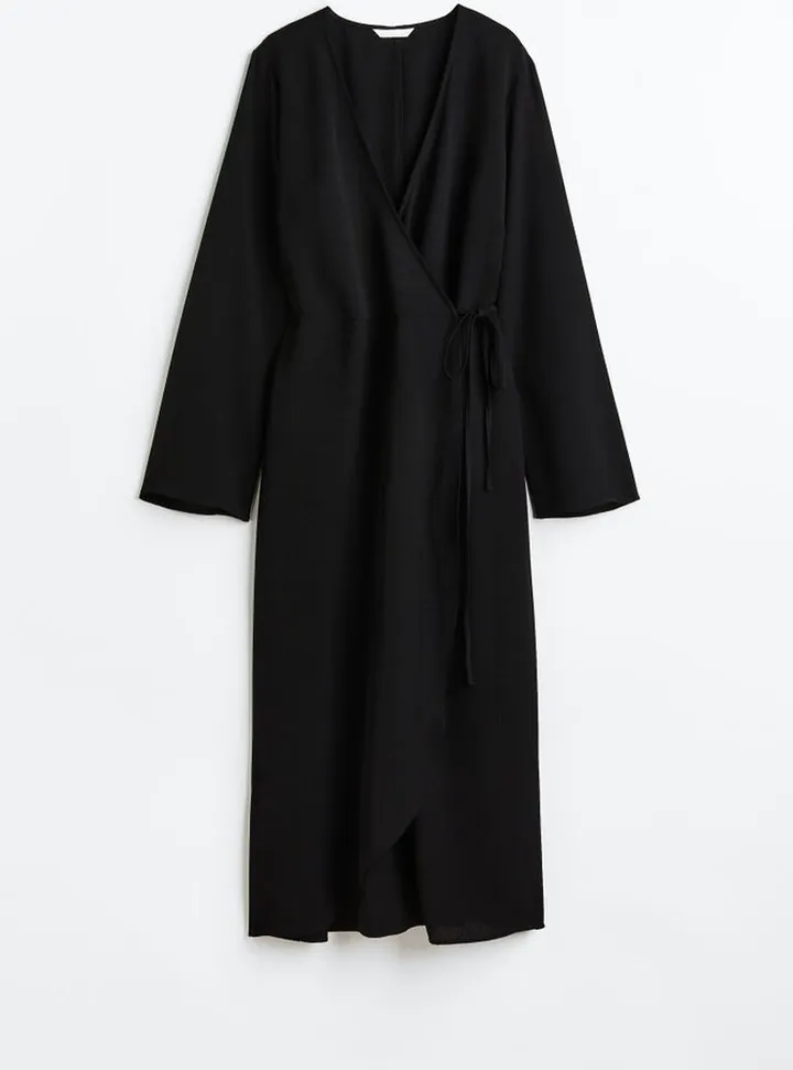 Crêped Wrap-front Dress