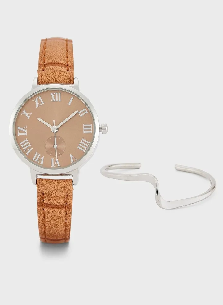 Watch And Bangle Gift Set