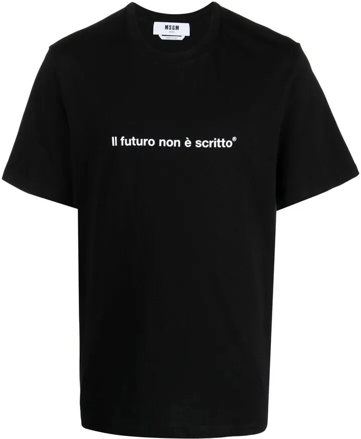 slogan-print cotton T-Shirt