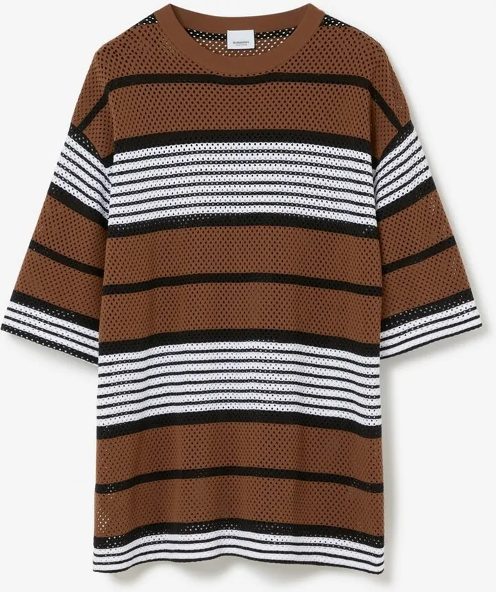 Burberry Stripe Print Nylon Oversized T-shirt