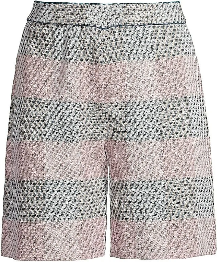 Plaid Knit Bermuda Shorts
