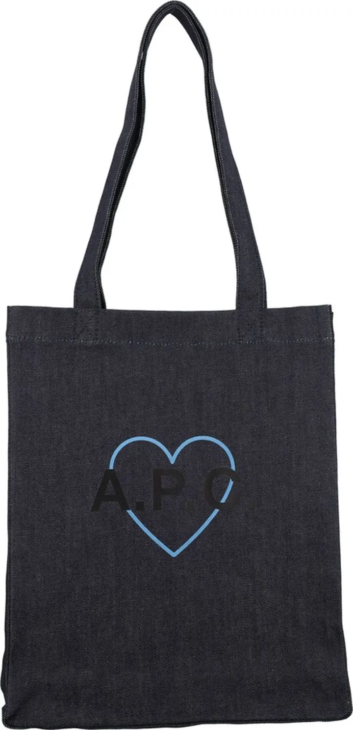 Saint Valentin Denim Shopping Bag